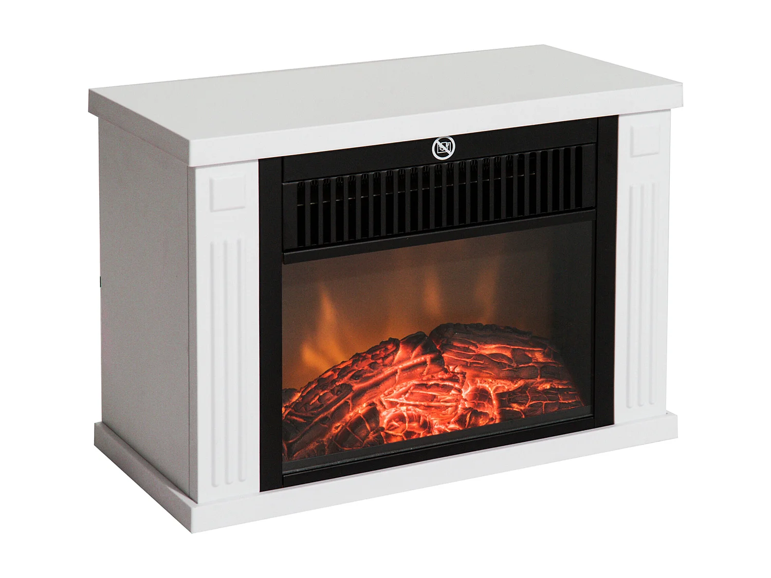 Chimenea eléctrica portátil blanco 4x17x25 cm HOMCOM