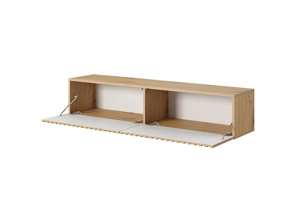 140 cm TV-Schrank – aus Artisan-Eiche mit gefräster Front – TELIRE