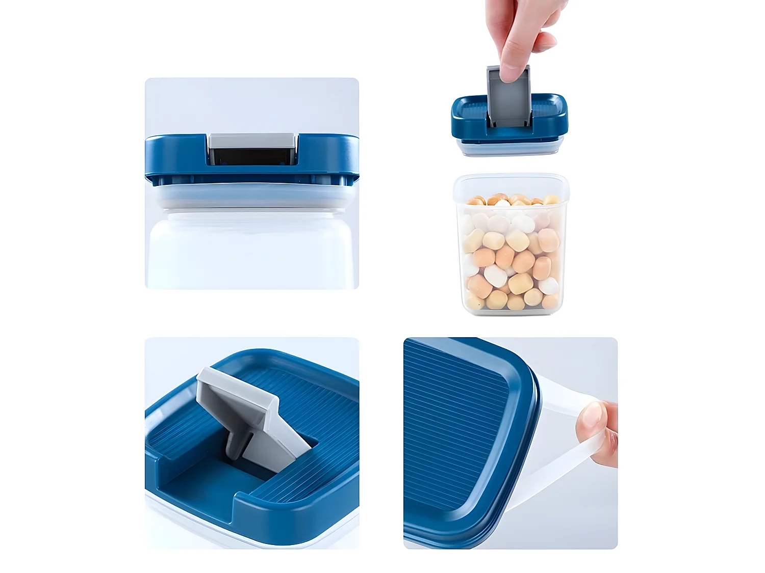 Boîte de conservation des aliments pour la cuisine, 6 pièces