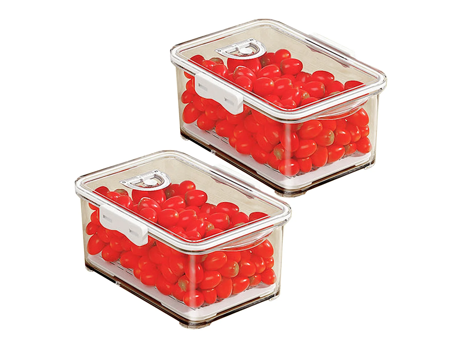 Set de 2 récipients alimentaires de 2,5 l chacun pour la conservation des aliments, avec couvercles