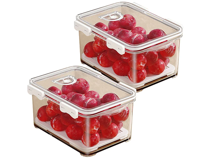 Set de 2 conteneurs alimentaires, 5,5 l chacun pour la conservation des aliments, avec couvercles