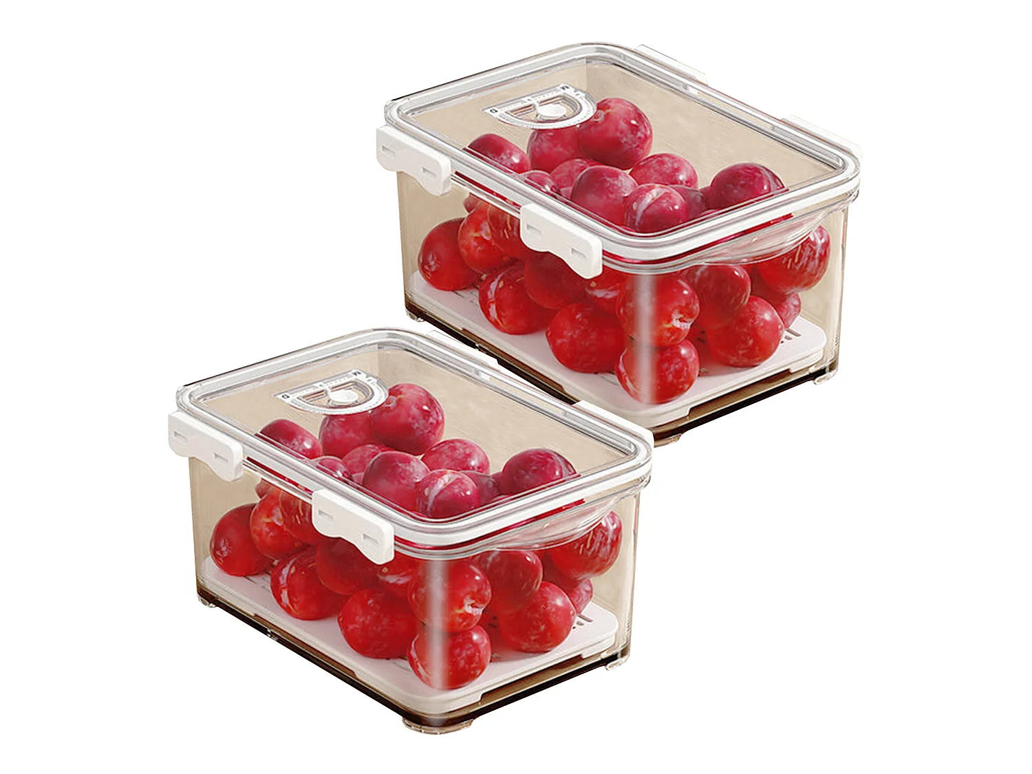 Set de 2 conteneurs alimentaires, 5,5 l chacun pour la conservation des aliments, avec couvercles