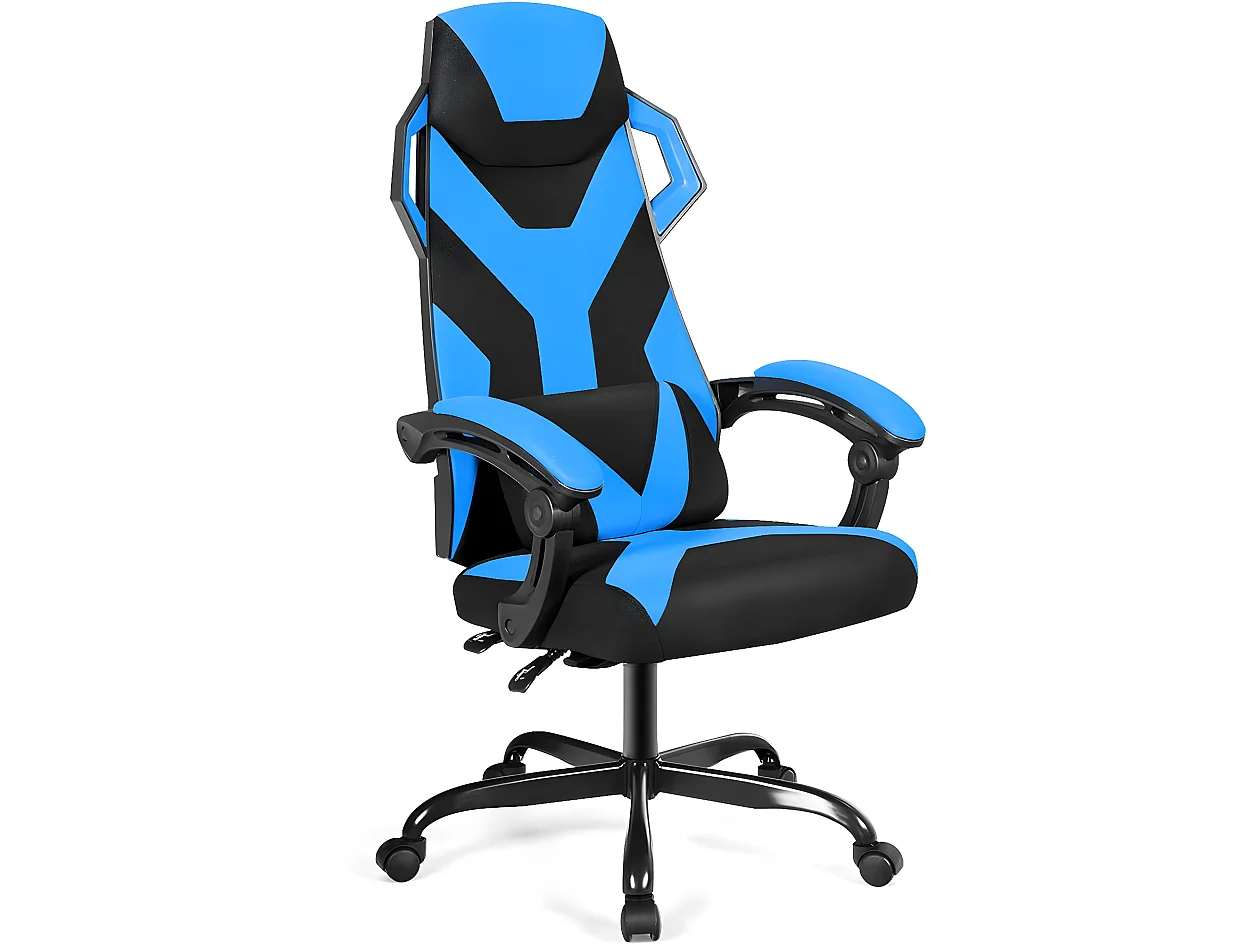 chaise gaming massage gaming racing chaise ergonomique inclinable à 90°-135° et hauteur réglable