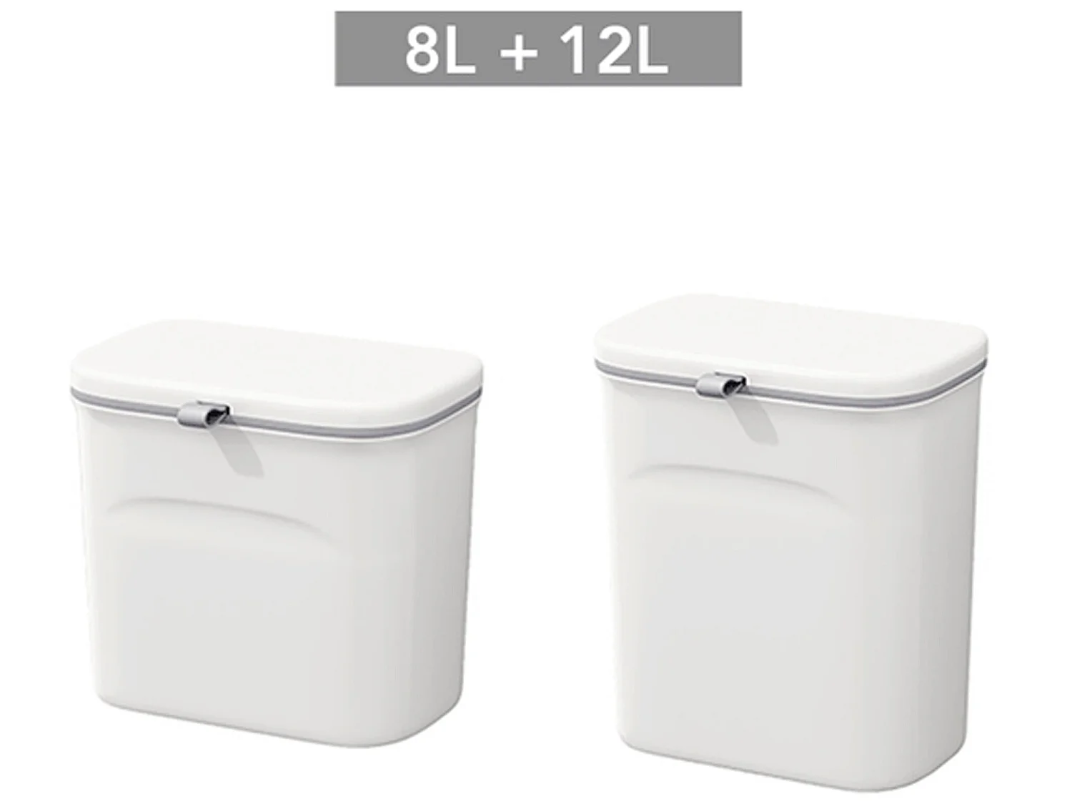 Poubelle de cuisine murale multifonctionnelle 8 l