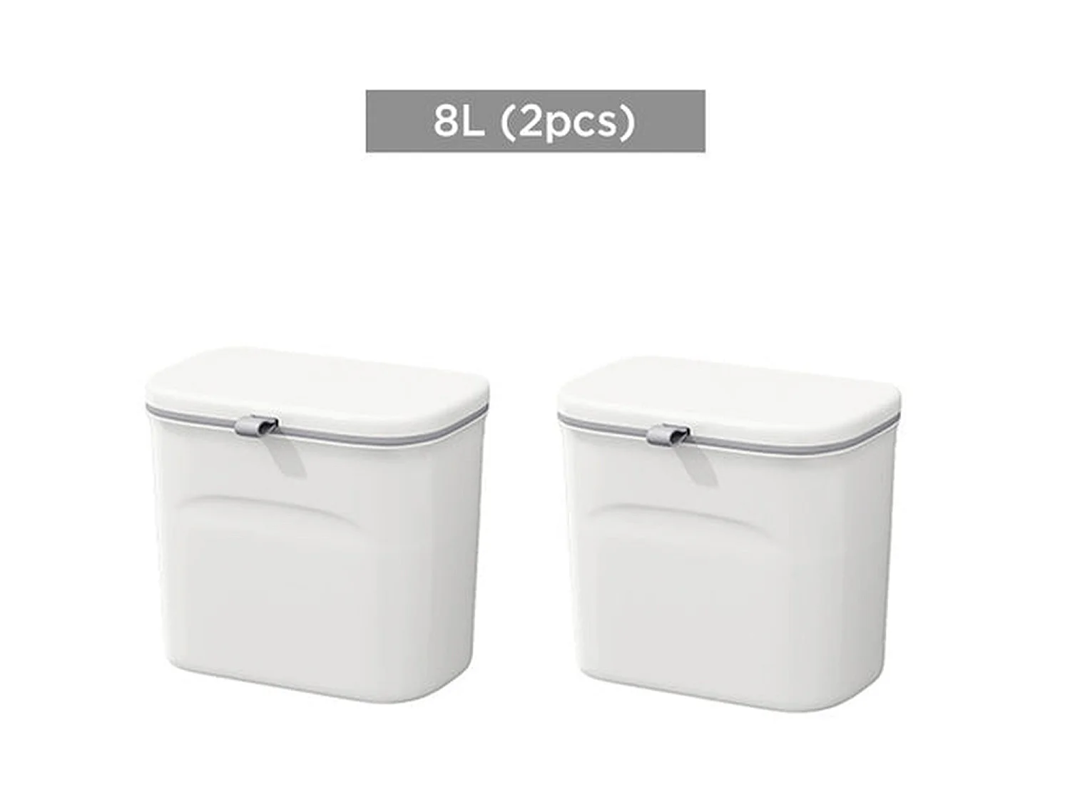 Poubelle de cuisine murale multifonctionnelle 8 l