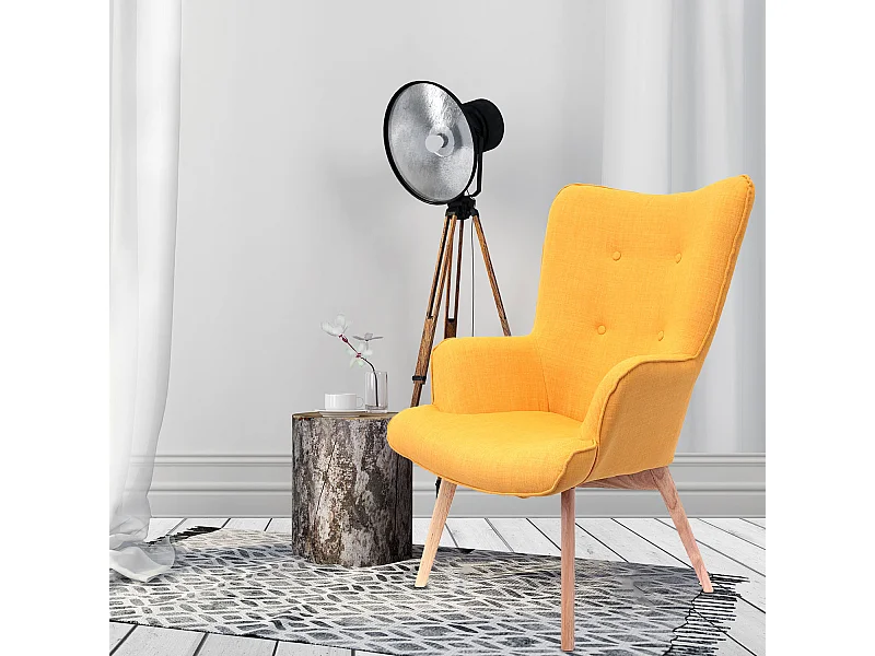 Fauteuil Design "Helsinki" 100cm Jaune