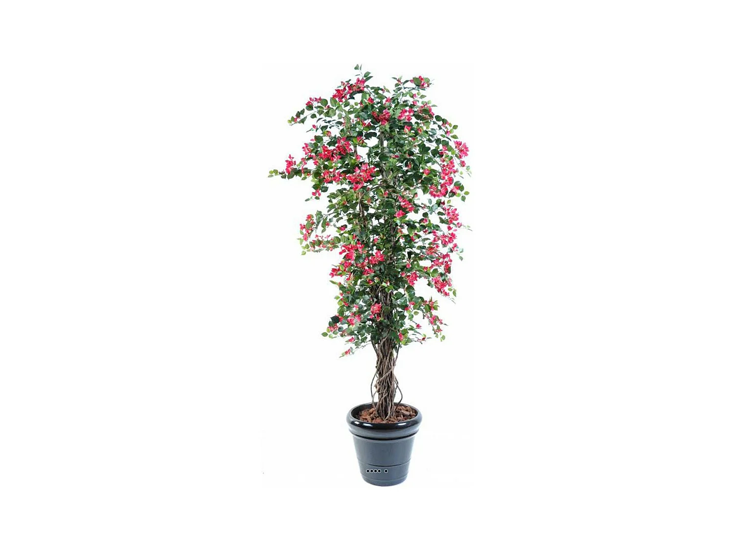 Bougainvillier artificiel en pot tronc naturel lianes H 210 cm Rose fushia - dimhaut: H 210 cm - couleur: Rose fushia 730