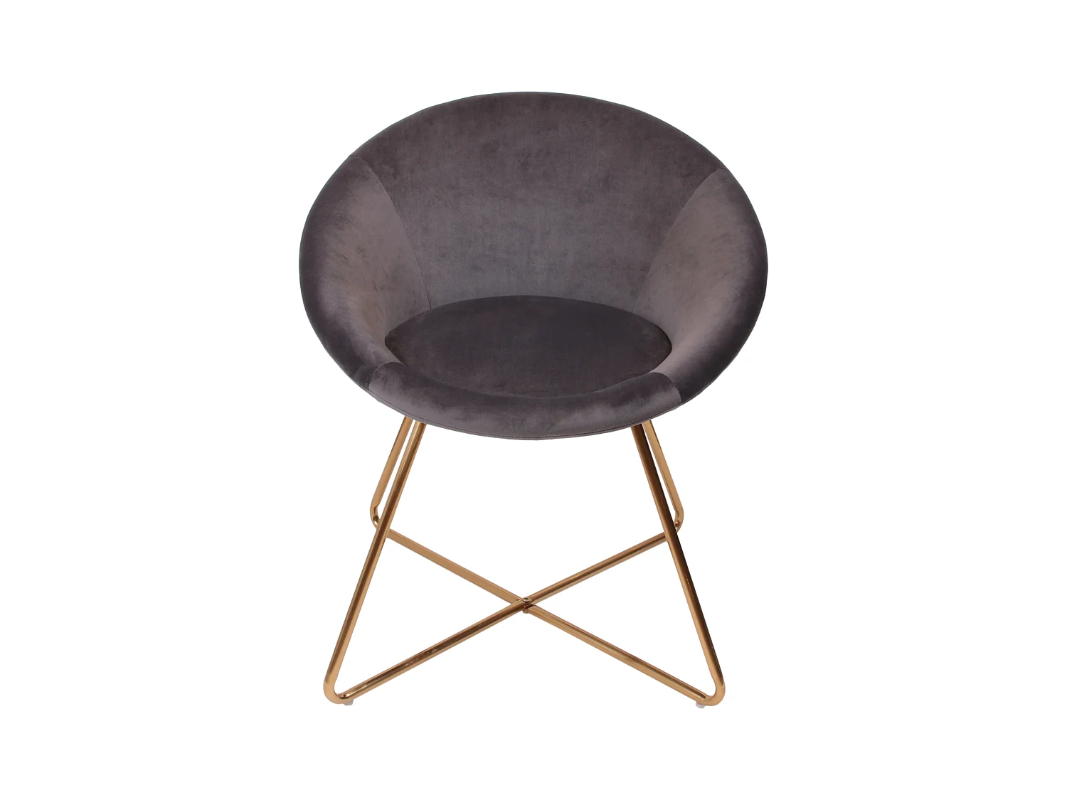 Fauteuil Velours Design "Karl" 74cm Gris