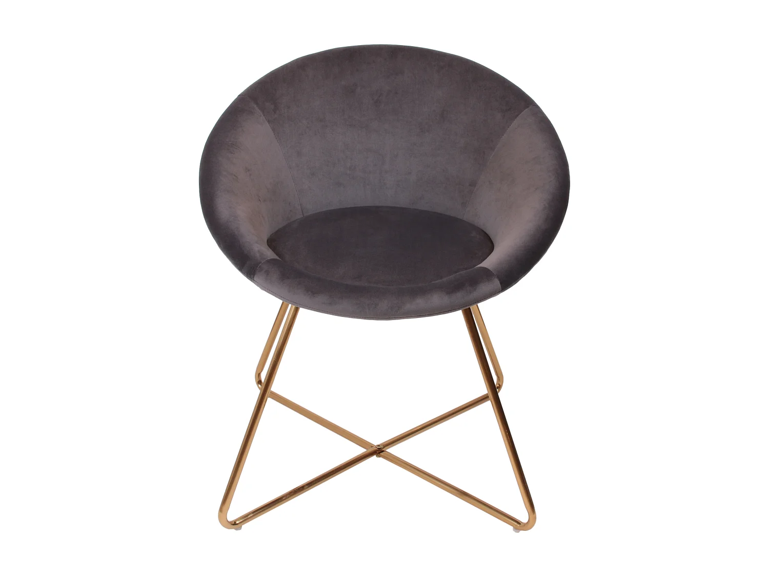 Fauteuil Velours Design "Karl" 74cm Gris