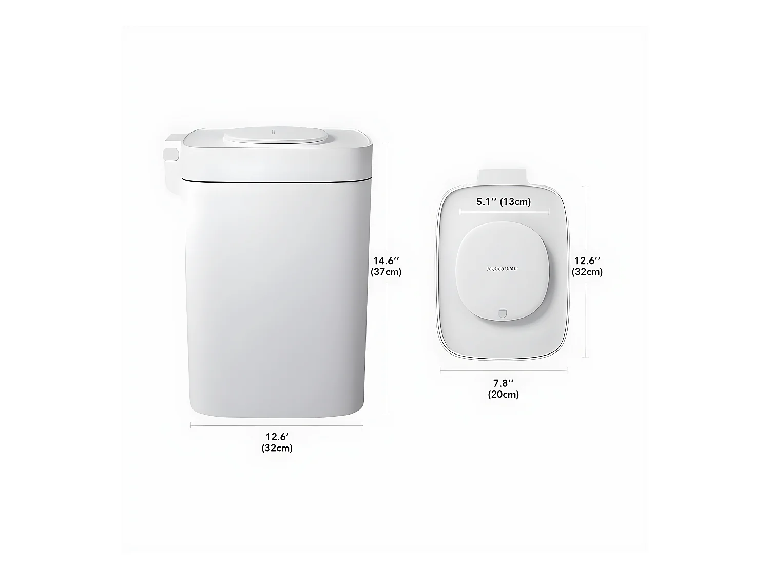 Poubelle 15 l carrée à pédale, comprenant 30 sacs poubelle.