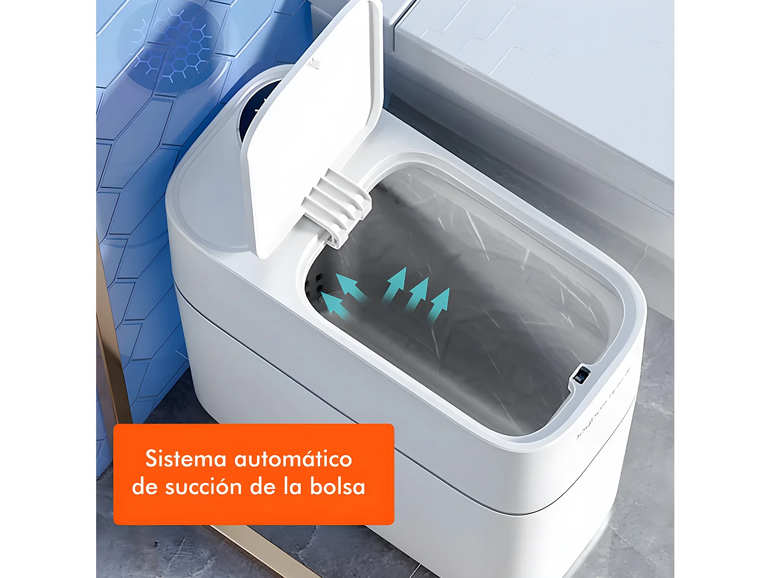 Poubelle à déchets avec système d'adsorption automatique 10comprend 20 sacs poubelles