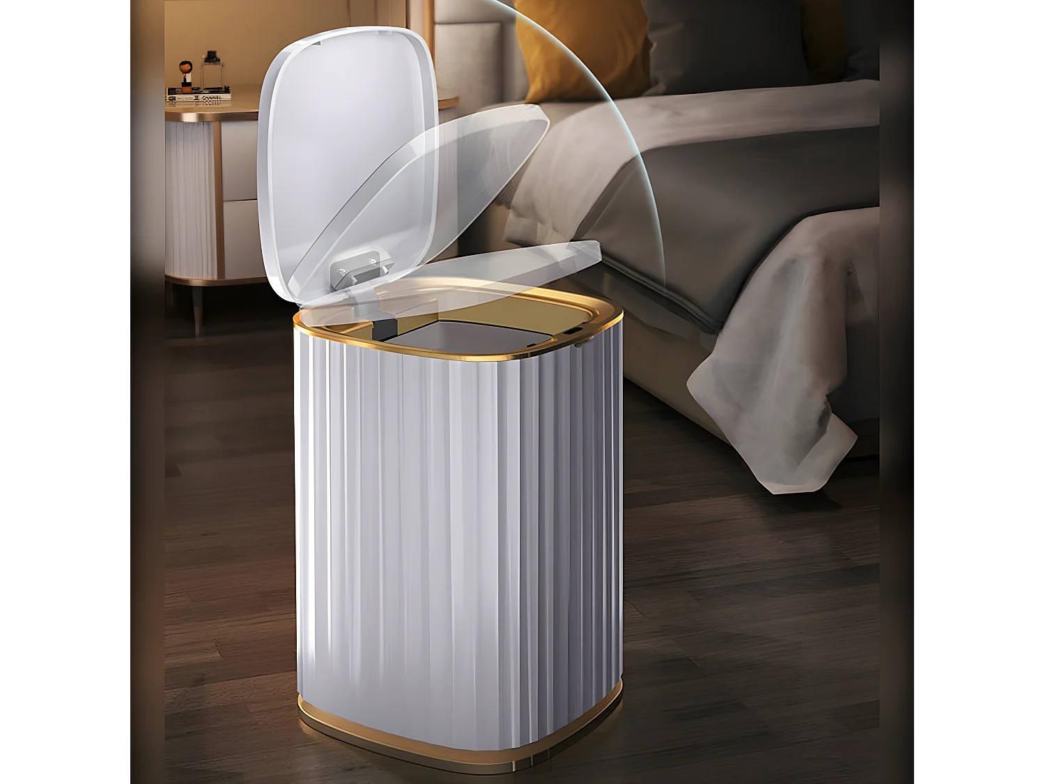 Poubelle square 15 l avec capteur intelligent