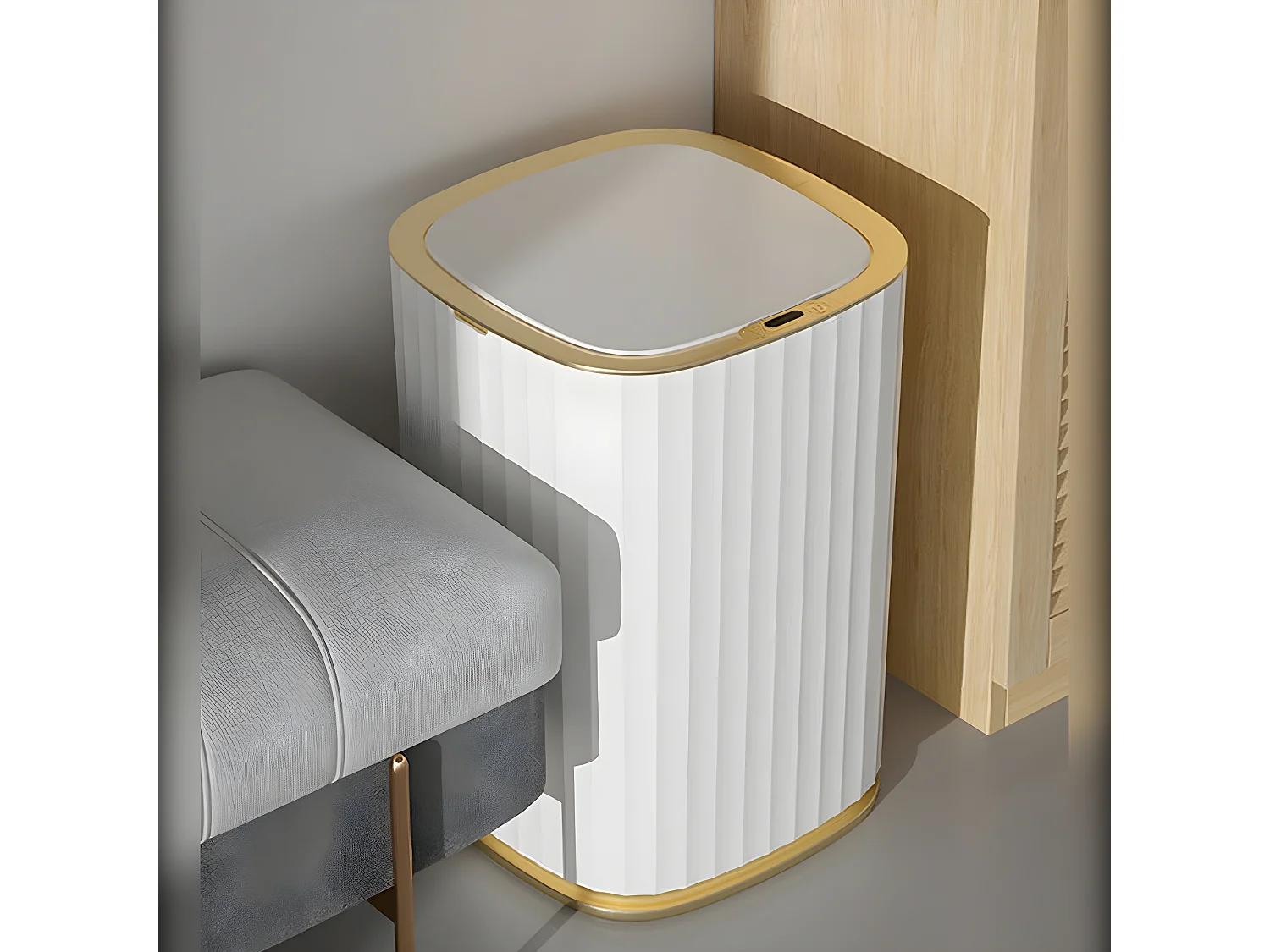 Poubelle square 15 l avec capteur intelligent