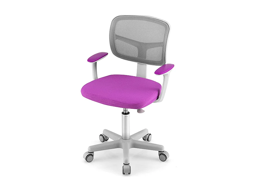 Chaise de Bureau Pivotante Enfants avec Hauteur Réglable 80-91,5cm, Coussin Amovible, 3-10 Ans