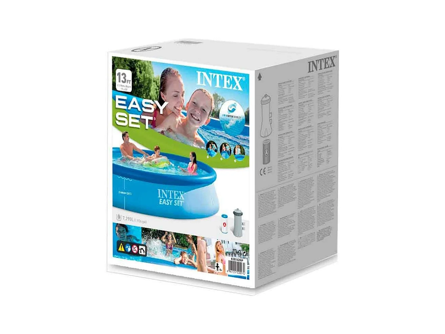 Intex kit piscine easy set autoportante ronde (ø)3,96 x (h)0,84m