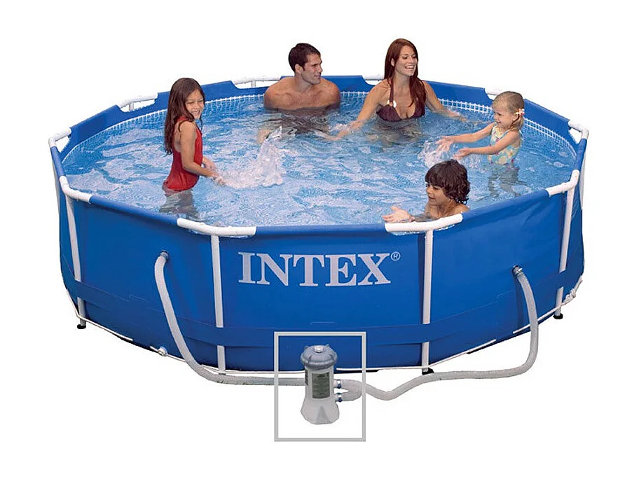 Piscina tubular Metal Frame redonda 3,05 x 0,76 m - Intex - Azul