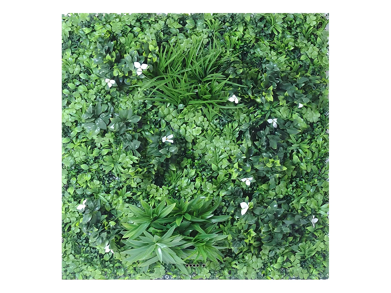 Mur végétal artificiel sur plaque en plastique extérieur 100 x 100 cm