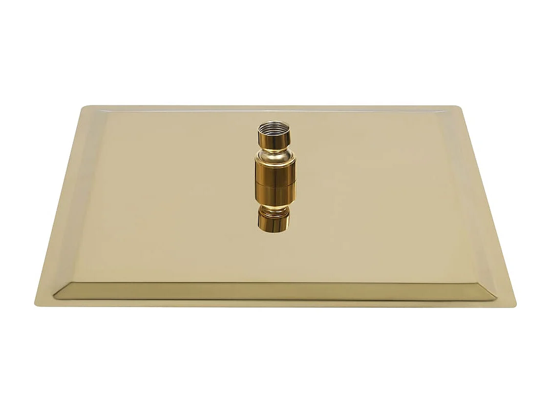 Alcachofa de ducha tipo lluvia Rociador Alcachofa de ducha Alcachofa de ducha de mano Accesorio de baño Acero inoxidable 30 x 30 cm Cuadrado Dorado 02_0002092