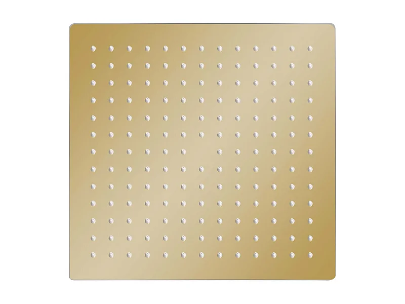 Alcachofa de ducha tipo lluvia Rociador Alcachofa de ducha Alcachofa de ducha de mano Accesorio de baño Acero inoxidable 30 x 30 cm Cuadrado Dorado 02_0002092