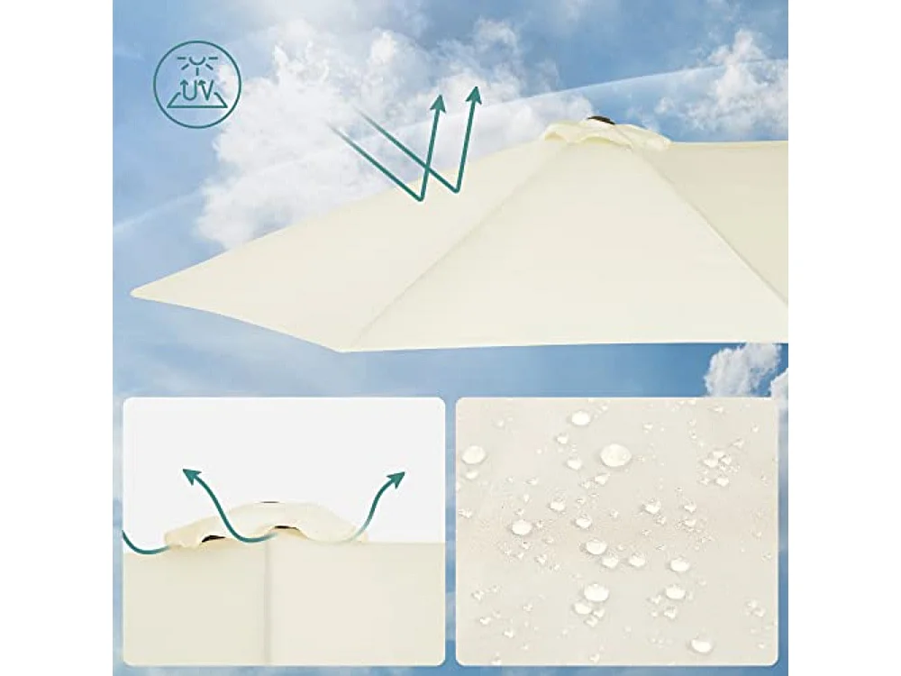 Parasol double 460 x beige 460 x 270 x 245 cm 12_0001751