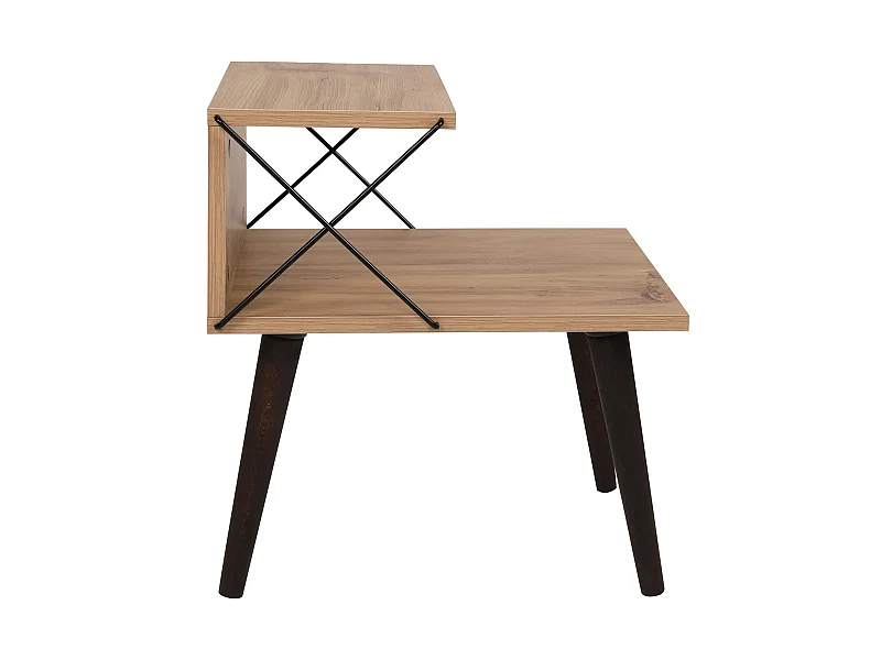 Table d'appoint 100% aggloméré plaqué mélamine, 50x55x40