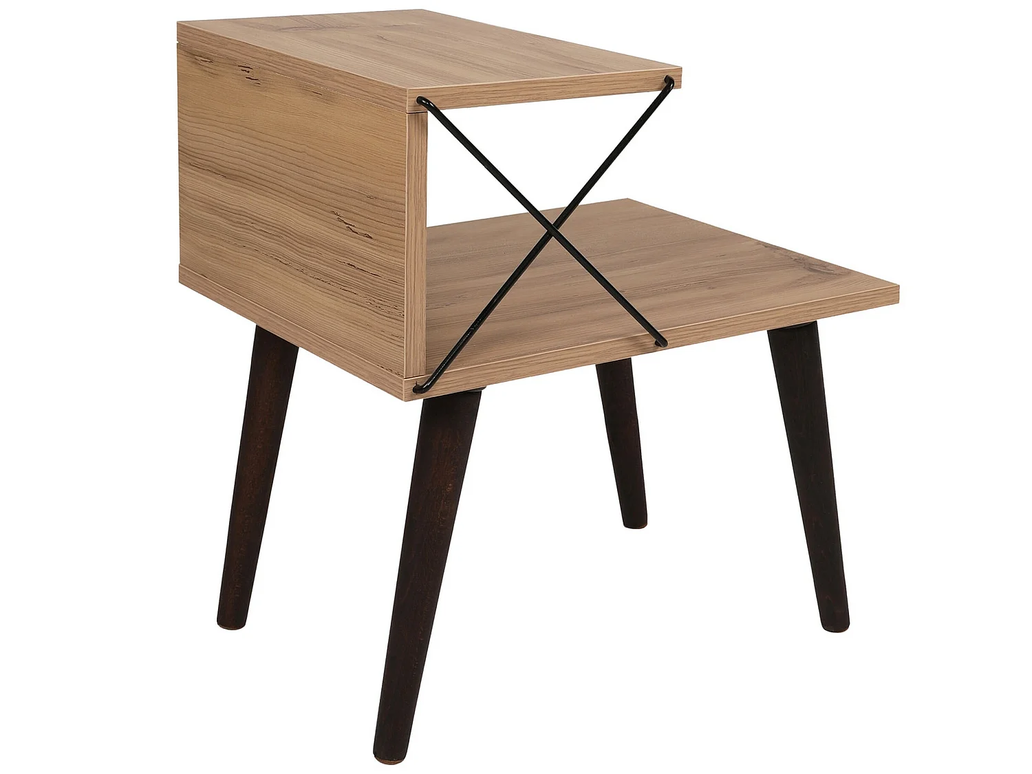 Table d'appoint 100% aggloméré plaqué mélamine, 50x55x40