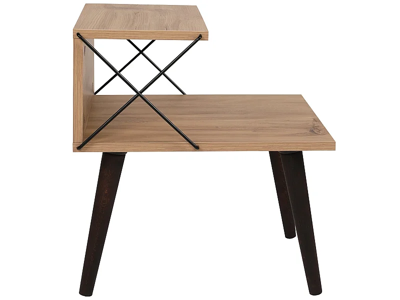 Table d'appoint 100% aggloméré plaqué mélamine, 50x55x40