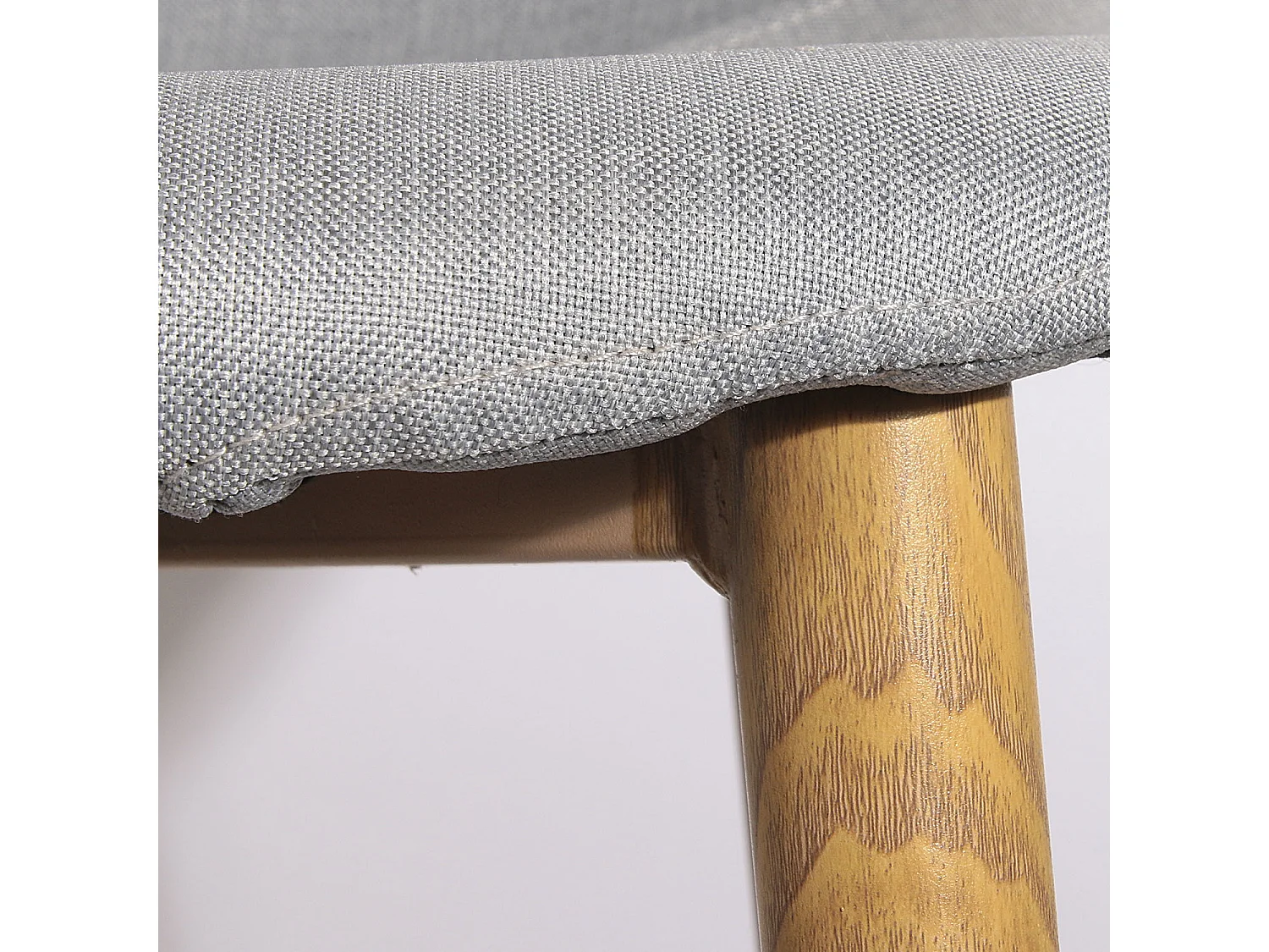 Tabouret De Bar Tissu Gris Pieds Metal - Lot De 4 Gris