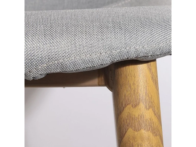 Tabouret De Bar Tissu Gris Pieds Metal - Lot De 4 Gris