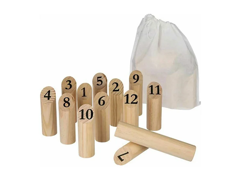 Jeu de Quilles en Bois "Nordique" 21cm Naturel
