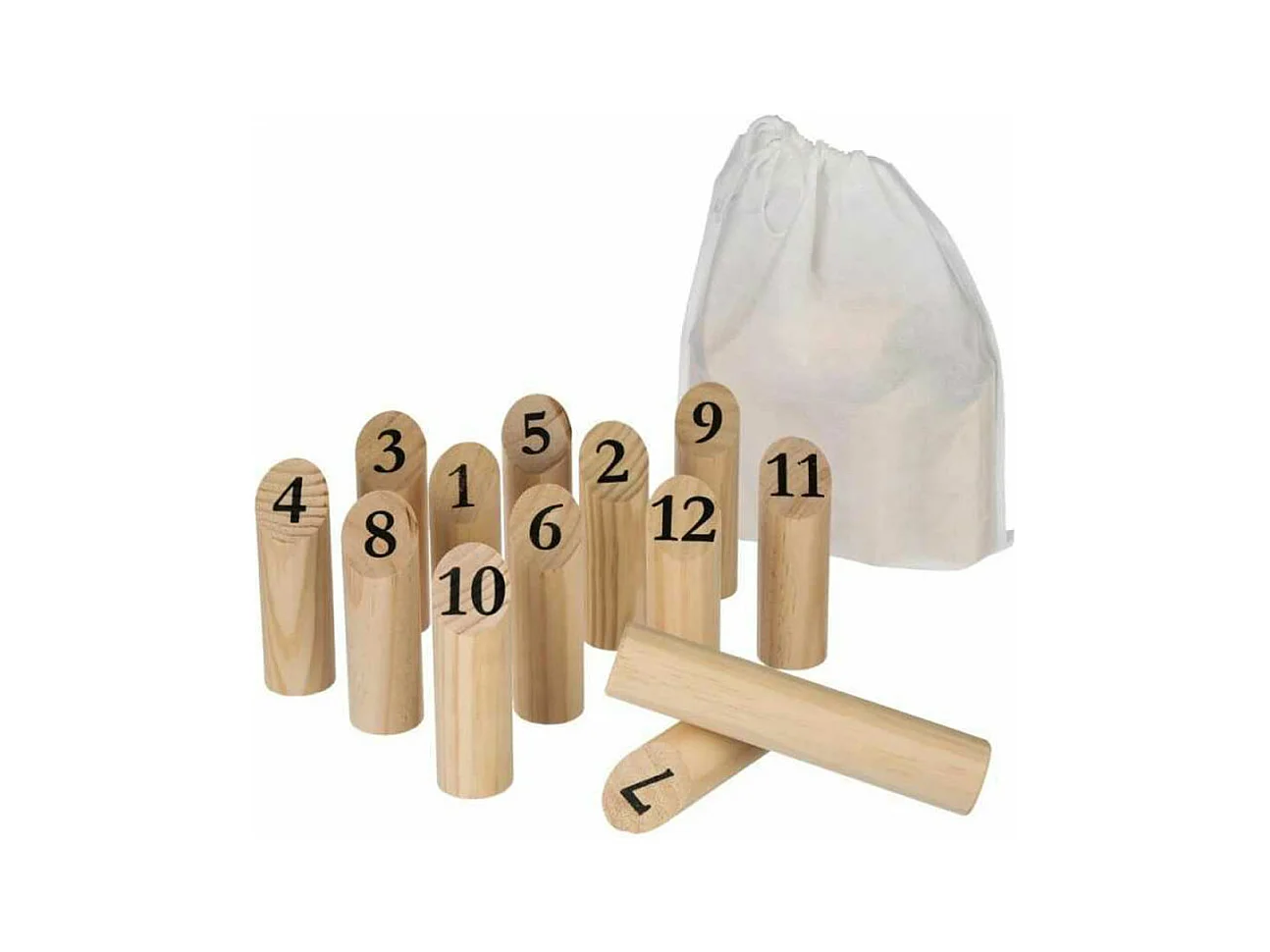 Jeu de Quilles en Bois "Nordique" 21cm Naturel