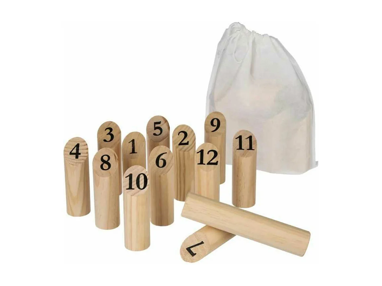 Jeu de Quilles en Bois "Nordique" 21cm Naturel