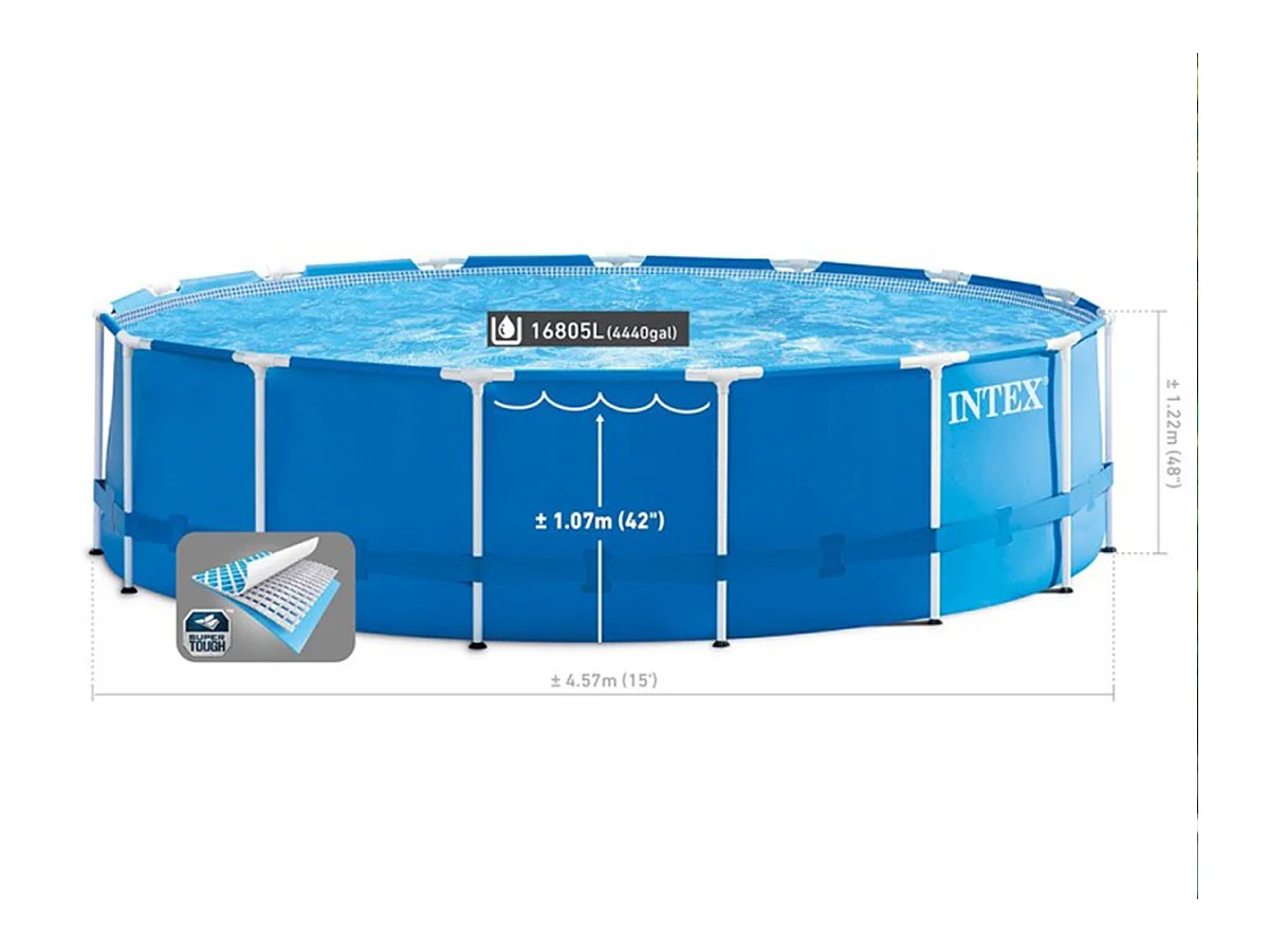 Kit Piscine Ronde "Tubulaire" 457x222cm Bleu
