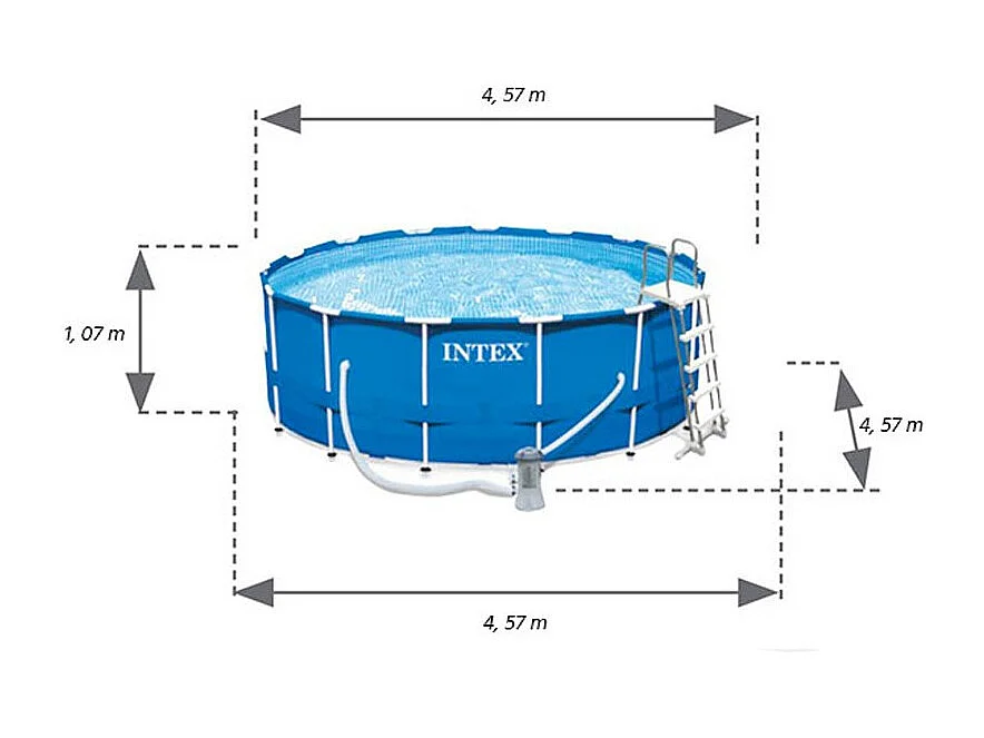 Kit Piscine Ronde "Tubulaire" 457x222cm Bleu