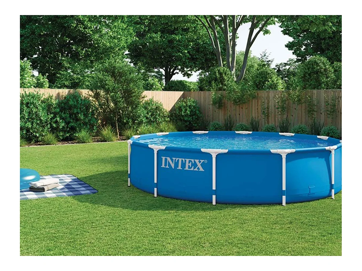 Intex rond bovengronds zwembad 366x76 cm met pomp en cartridge