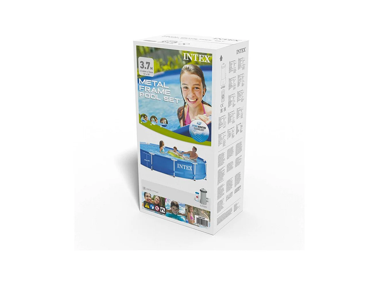 Intex rond bovengronds zwembad 366x76 cm met pomp en cartridge