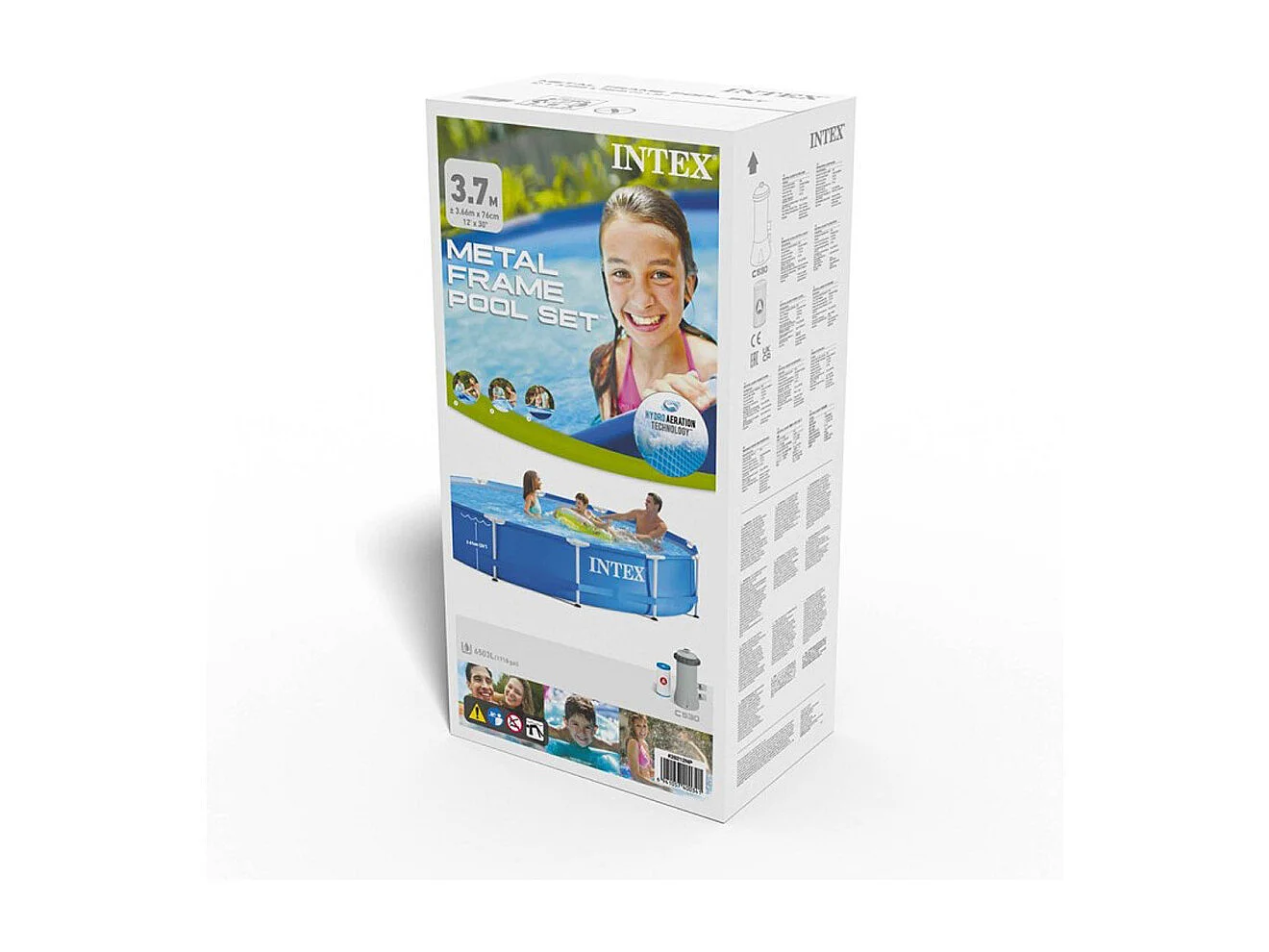 Intex rond bovengronds zwembad 366x76 cm met pomp en cartridge