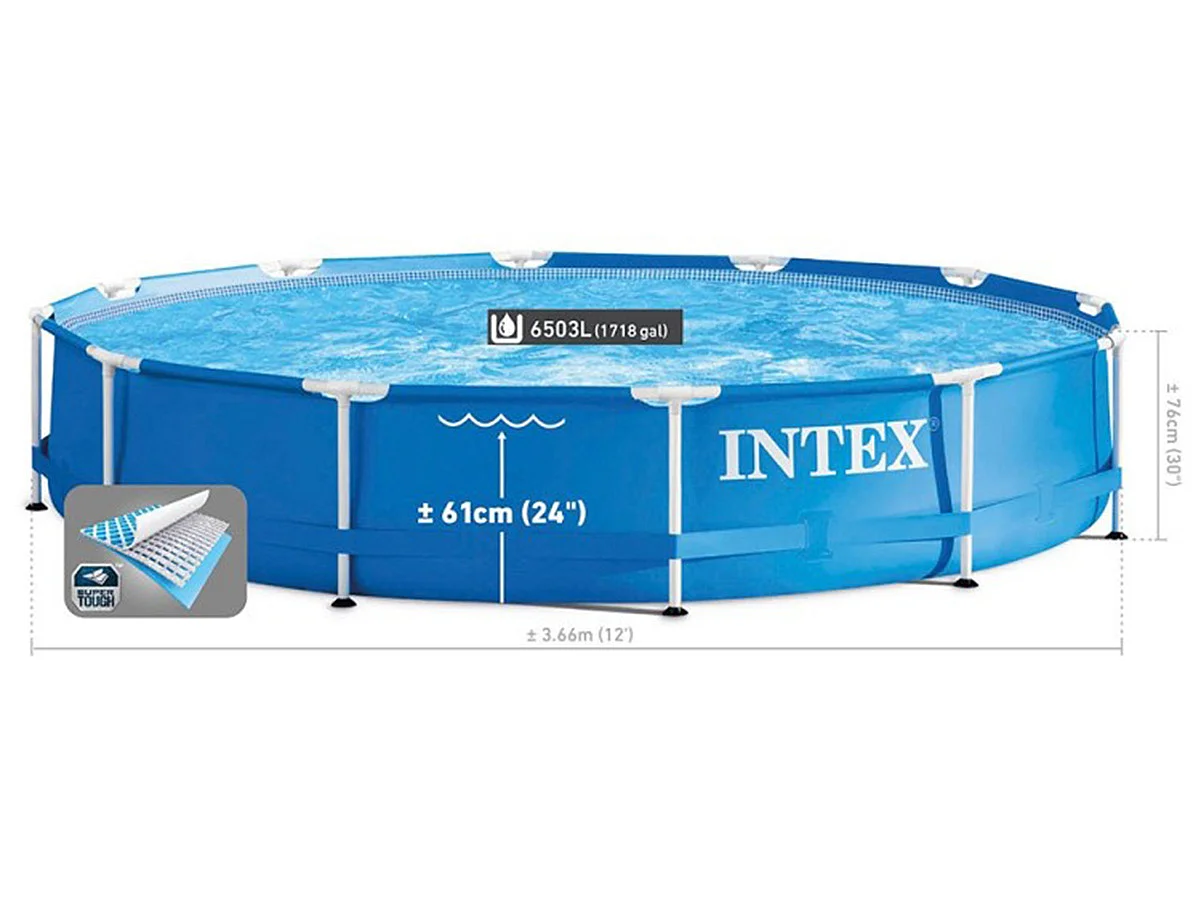 Kit Piscine Ronde "Tubulaire" 366x76cm Bleu