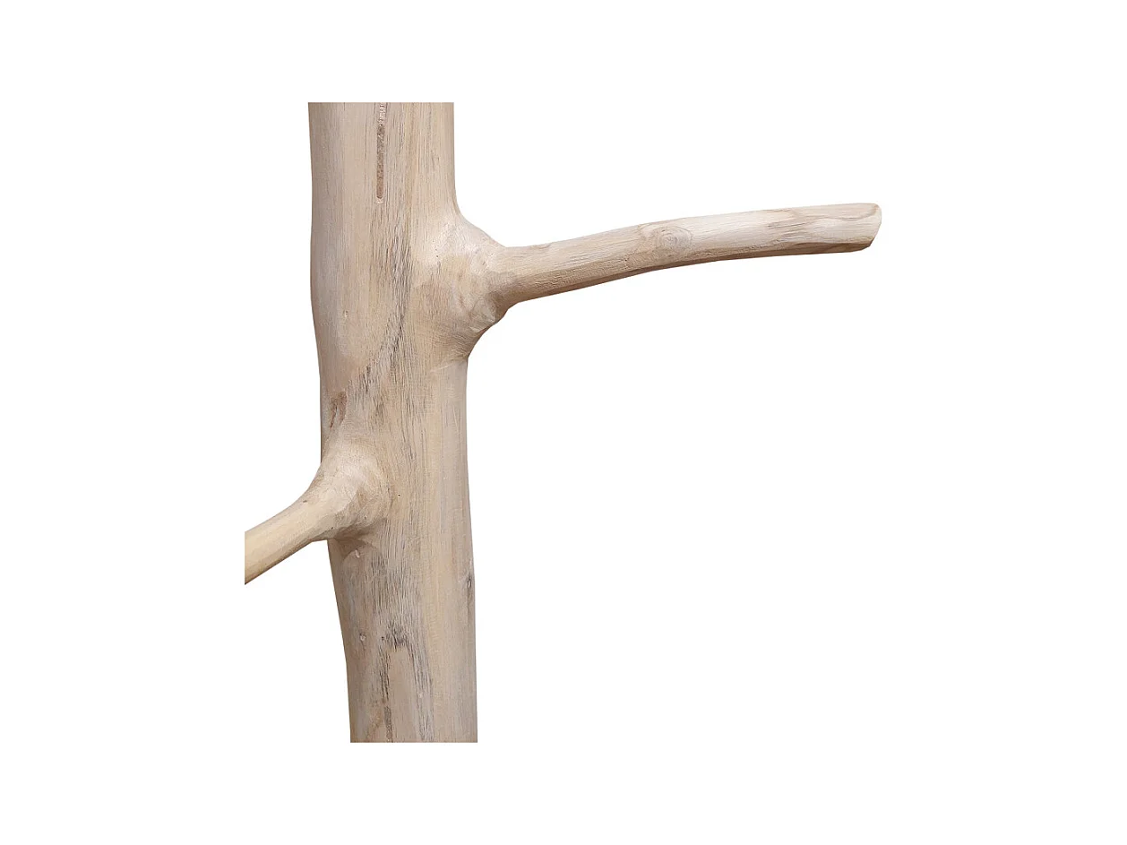 Porte-manteau branche d'arbre en bois de teck brut 200 cm - MIRA