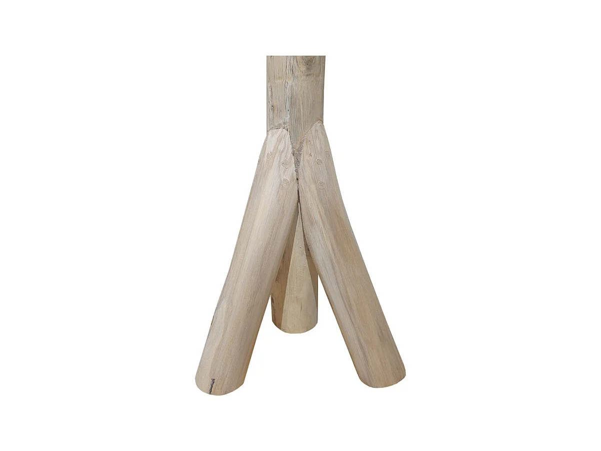Porte-manteau branche d'arbre en bois de teck brut 200 cm - MIRA