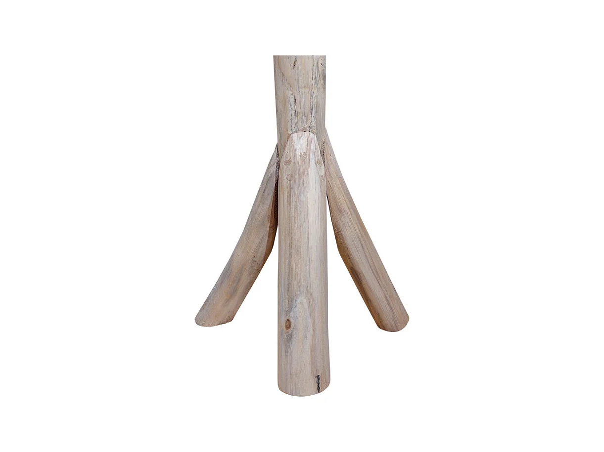 Porte-manteau branche d'arbre en bois de teck brut 200 cm - MIRA
