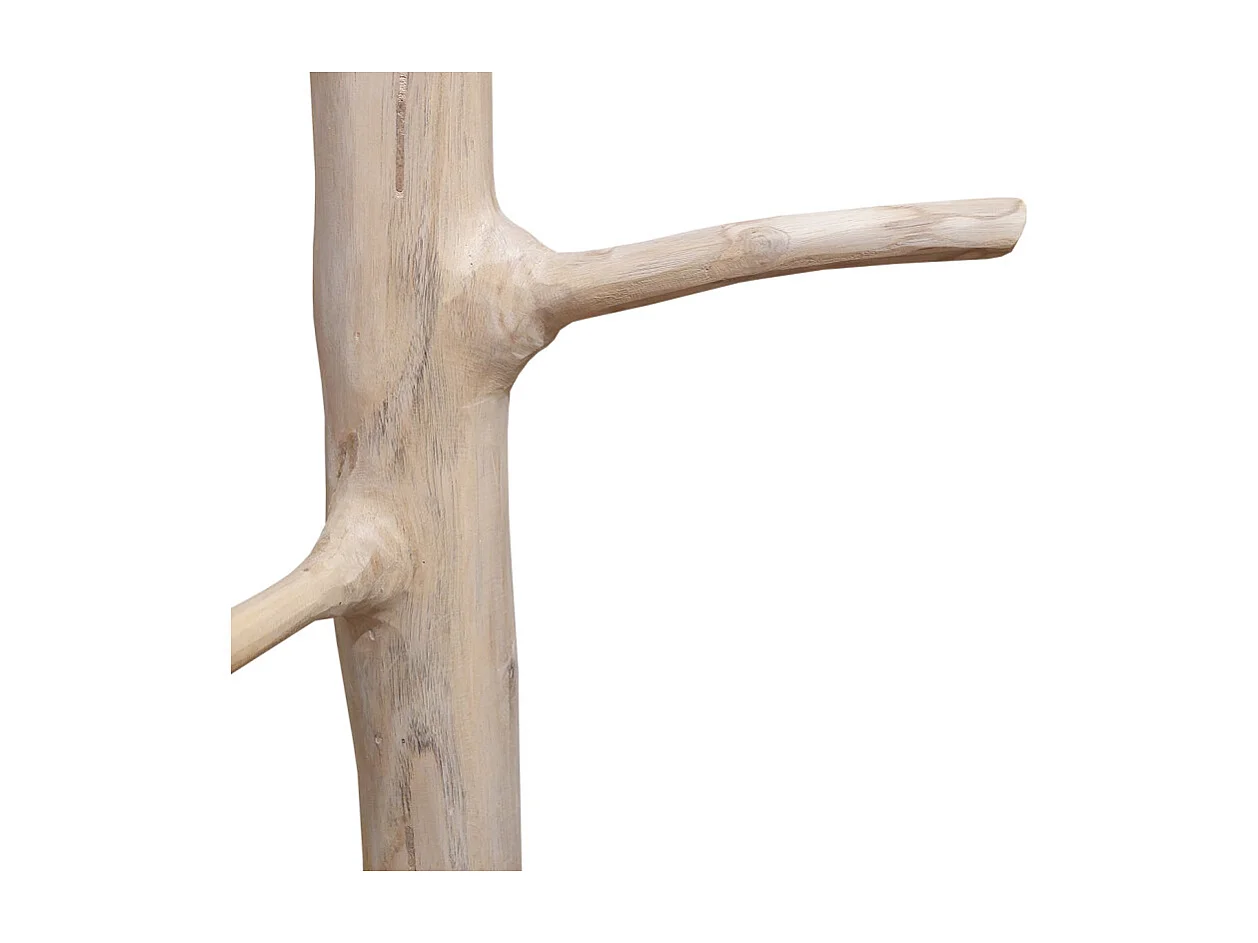 Porte-manteau branche d'arbre en bois de teck brut 200 cm - MIRA