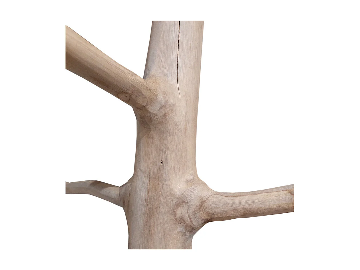 Porte-manteau branche d'arbre en bois de teck brut 200 cm - MIRA