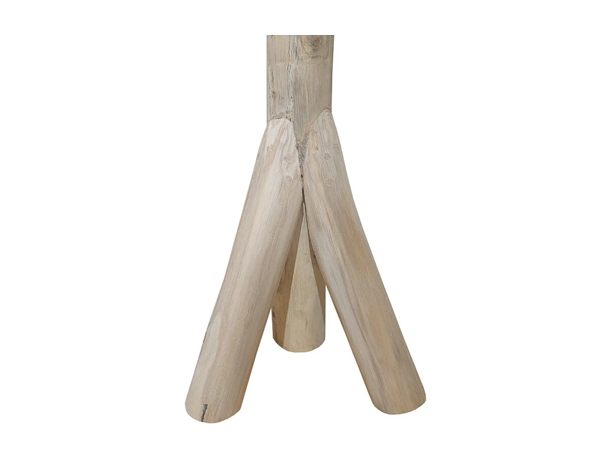 Porte-manteau branche d'arbre en bois de teck brut 200 cm - MIRA