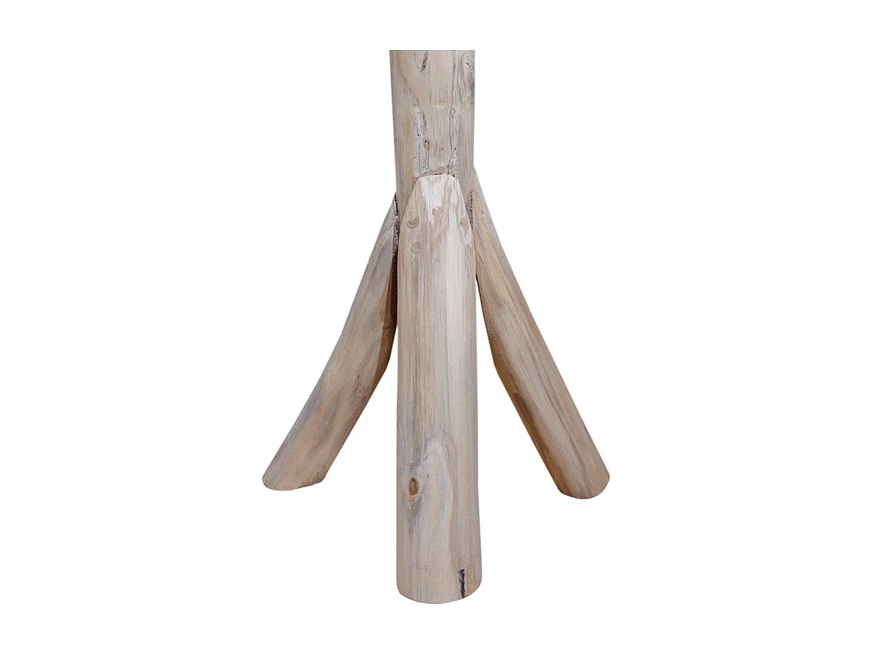 Porte-manteau branche d'arbre en bois de teck brut 200 cm - MIRA