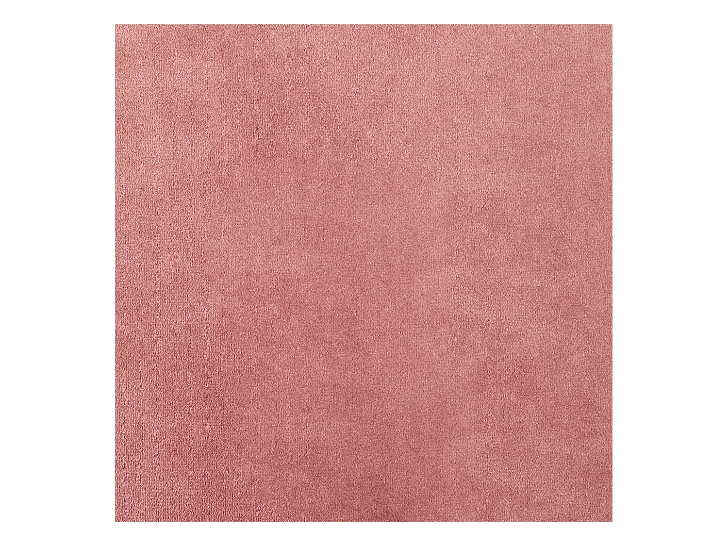 Ottomane Samtstoff Rosa mit Metallbeinen Silber quadratisch Glamour Stil Evja