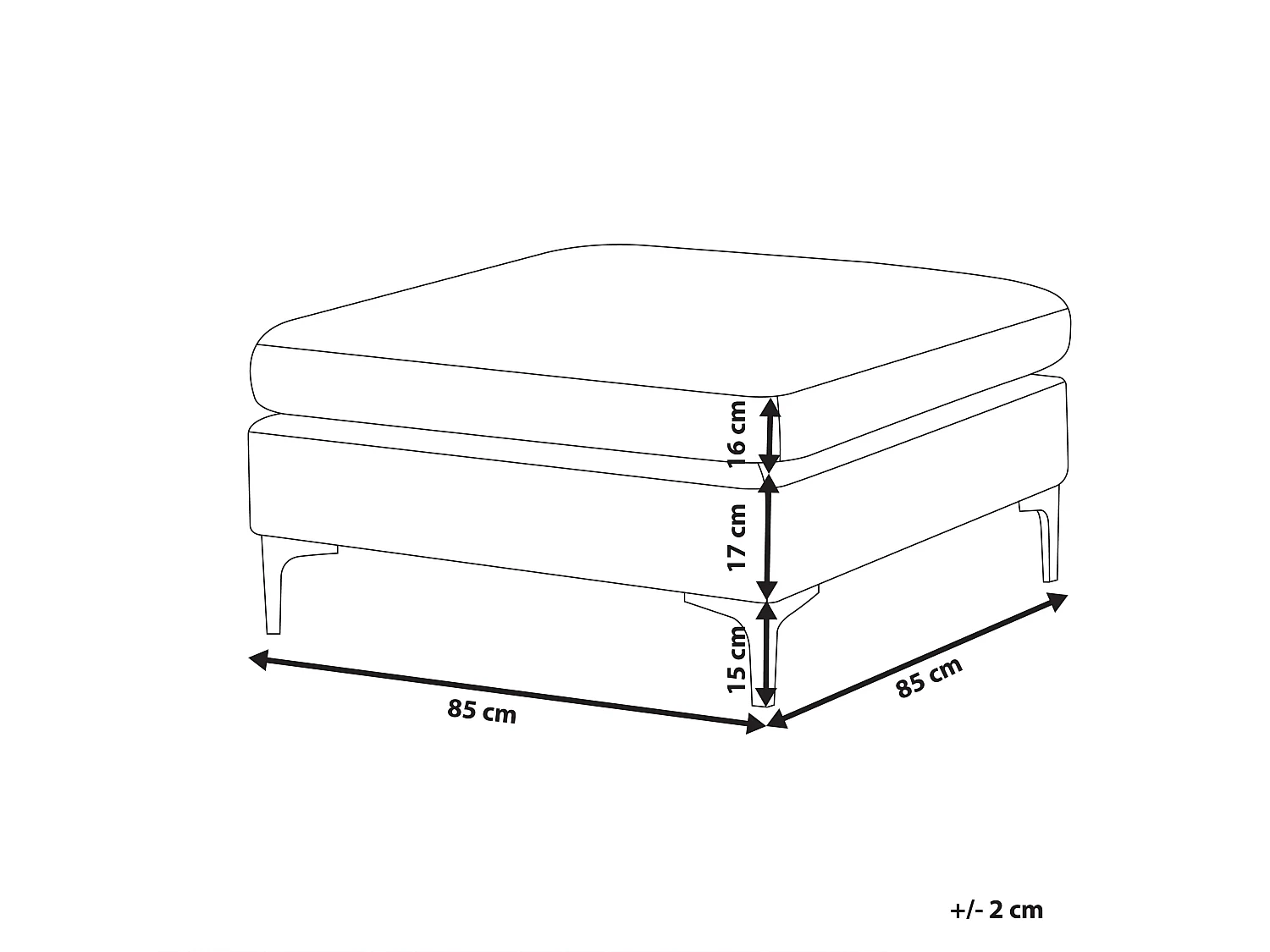 Ottoman EVJA Velours Rose