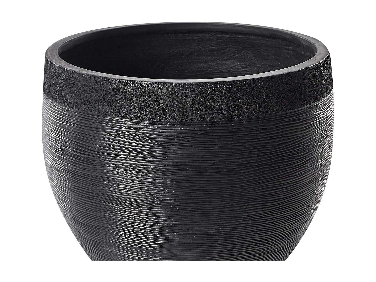 Bloempot ZAKROS Keramiek 50 cm Zwart