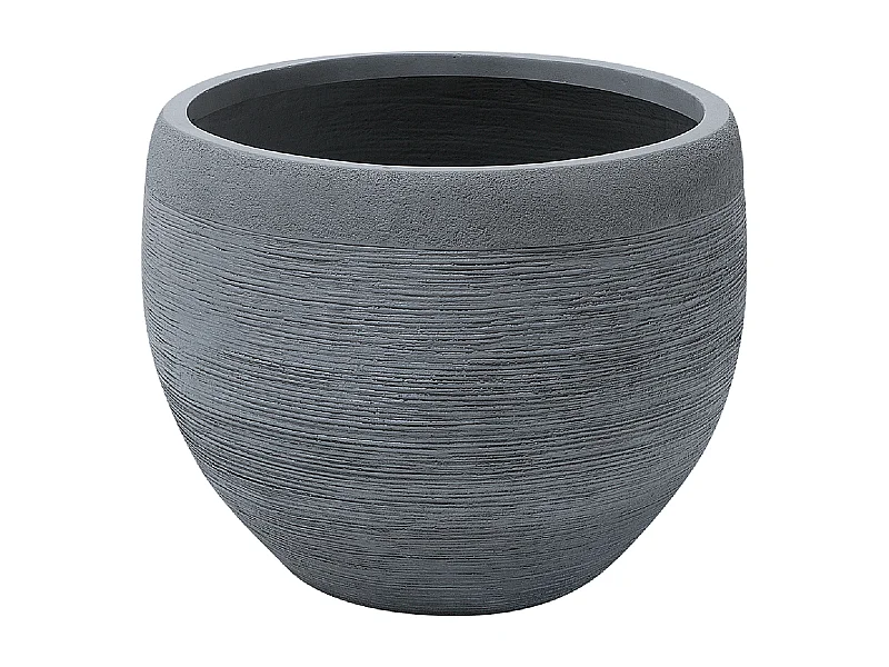 Blumentopf Glasfaser Beton-Optik grau rund 50 x 50 x 39 cm Modern Zakros
