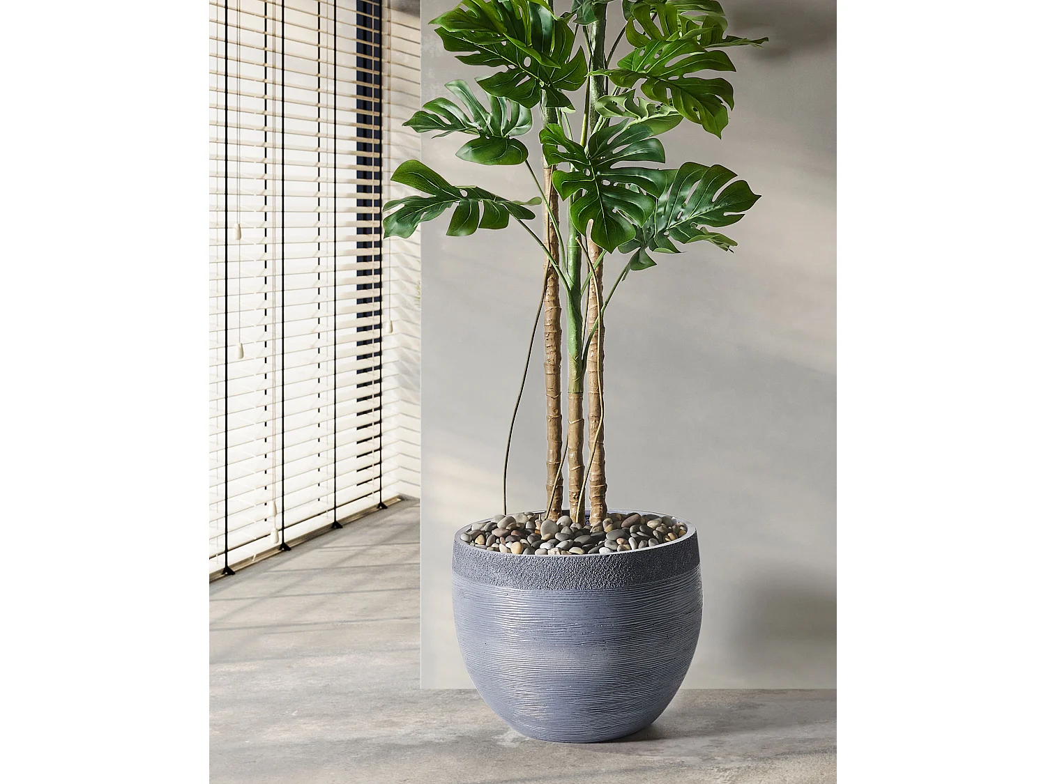 Cache-pot ZAKROS 50 cm Gris